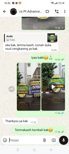 Testimonial Papan Bunga Pernikahan sungai penuh