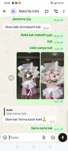Testimonial Buket Bunga sungai penuh