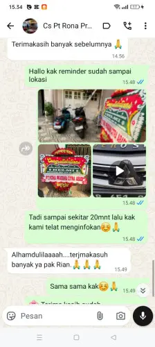 Testimonial Papan Bunga sungai penuh